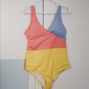 Multi-Colored One Piece Bathing Suit